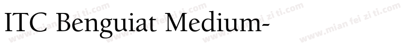 ITC Benguiat Medium字体转换